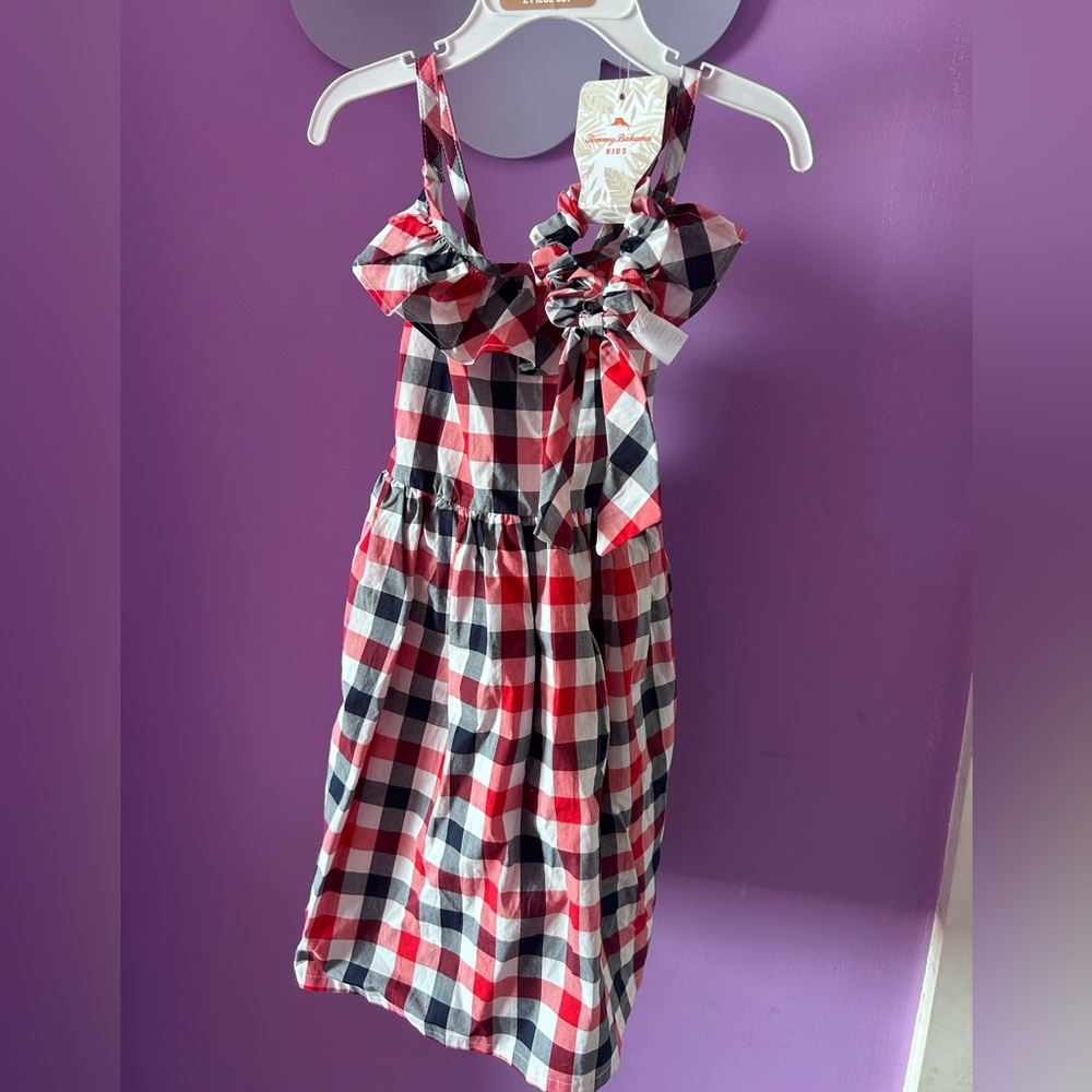 Tommy Bahama Red and Black Checkered Kids Dress
